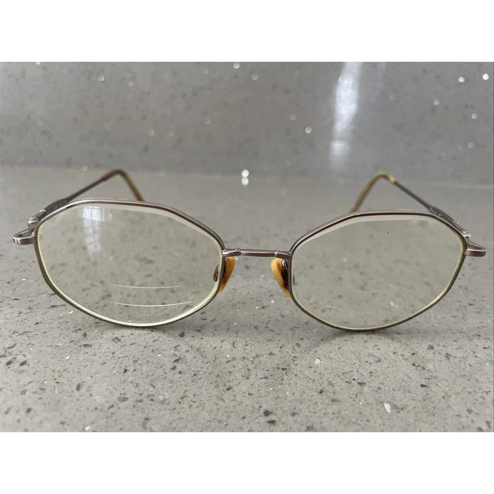 Yves Cogan Y112 ABR 52-19-135 Gold Eyeglasses Frames ONLY bronze full rim